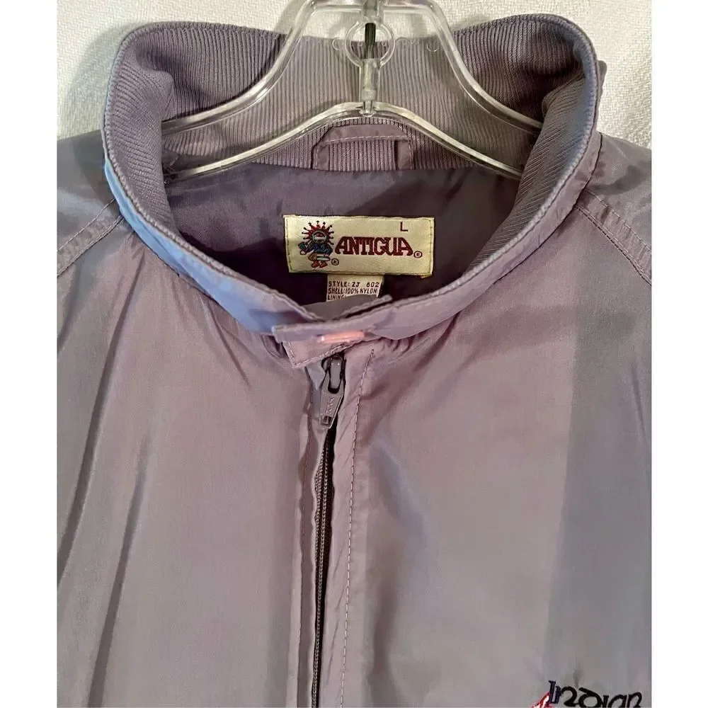 Vintage Antigua Nylon Indian Creek Gray Golf Jacket Size Large